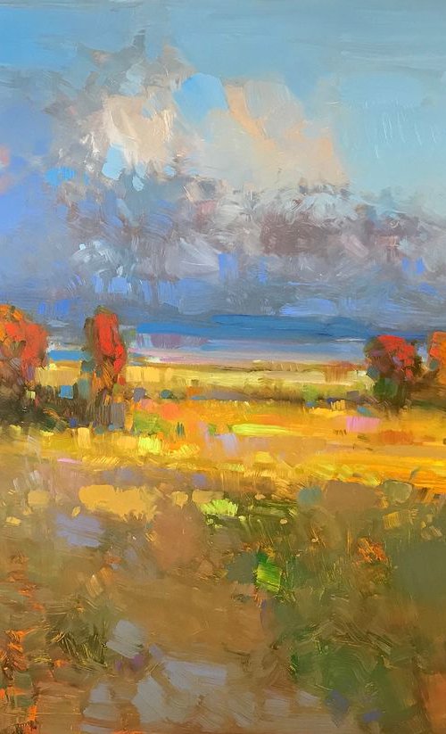 Fall, Original oil painting, One of a kind Signed, Ready to hang by Vahe Yeremyan