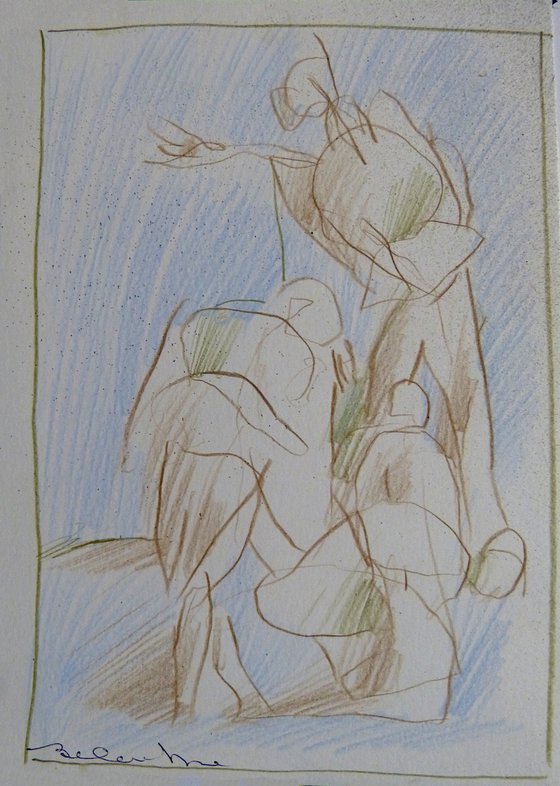 The Group Sketch, 21x15 cm