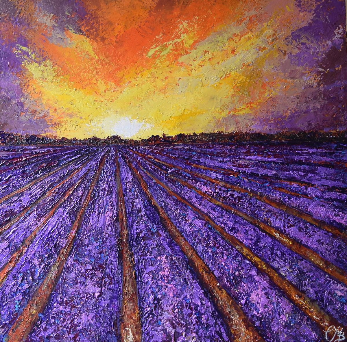 Lavender Landscape No3 by Colette Baumback