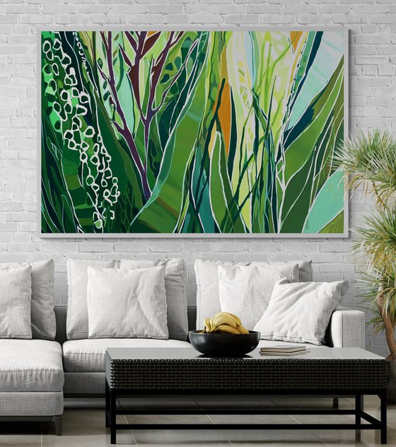 Magic Greenery #3 framed painting