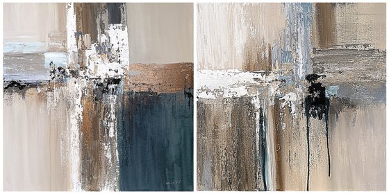 Silent Driftlines Diptych