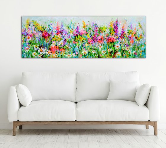 Cottage Garden Butterflies Flowers