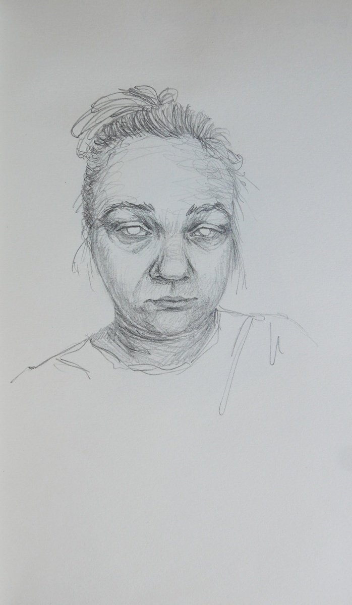 Face sketch July 16 by Karina Danylchuk