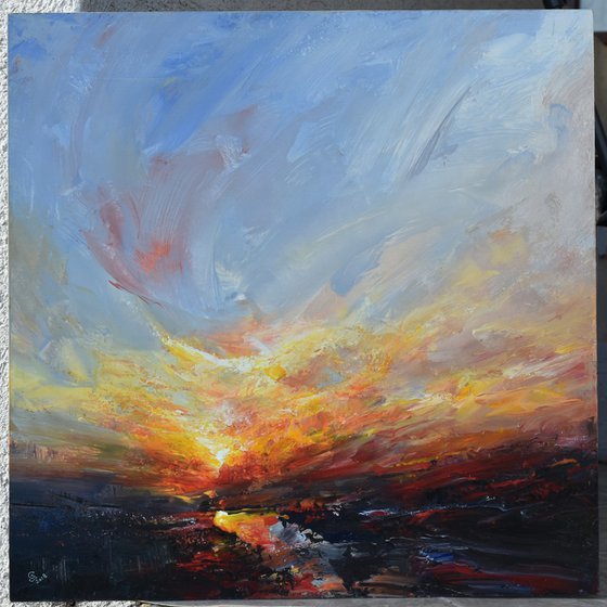 In the evening embrace