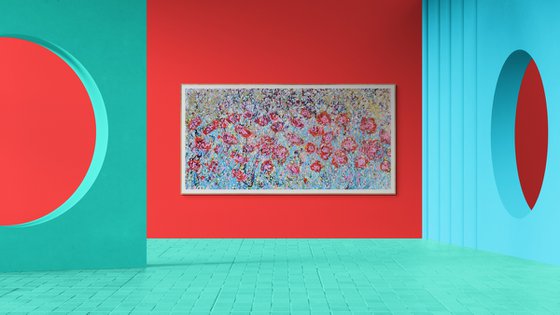 Cherry Red Poppy Meadow