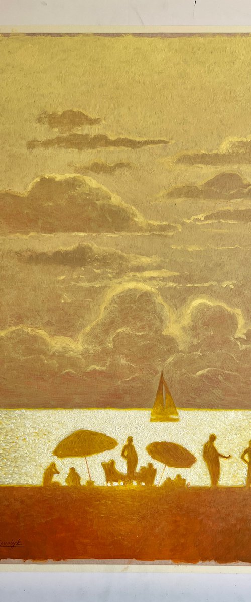 Golden Hour by the Sea by Andrii Kovalyk