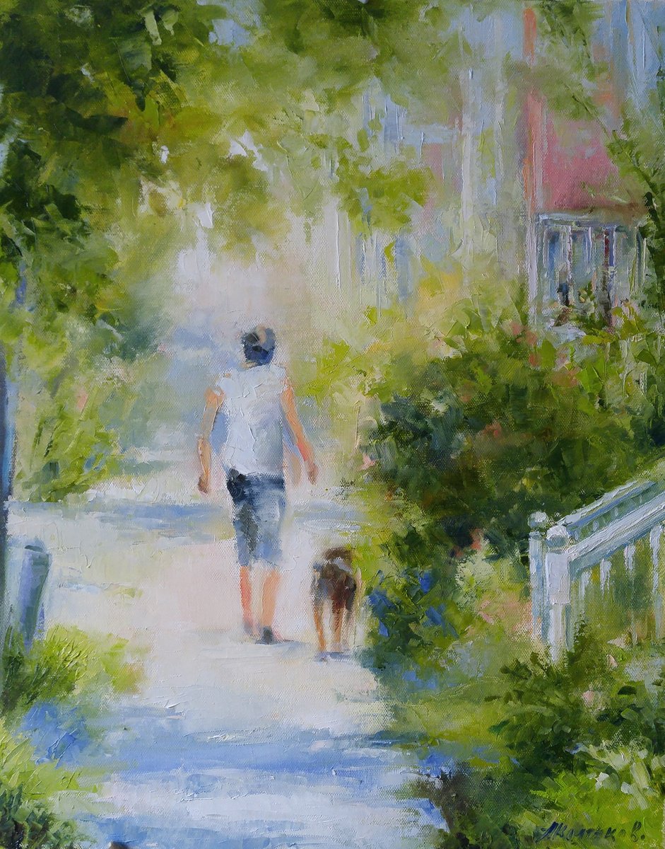 Walking With Friend By Alexander Koltakov, 16 X 20, Artwork For Sale On Artfinder