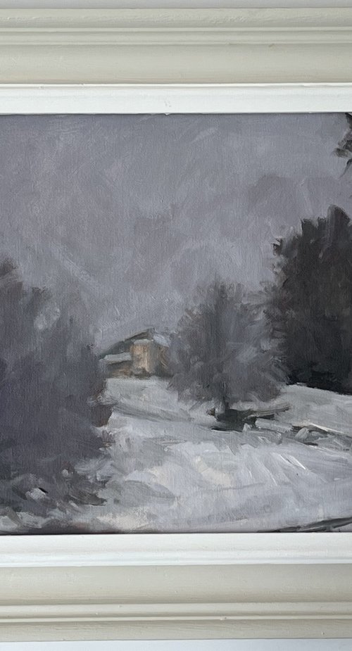 House in a Snowy Landscape by Simon Zekaria