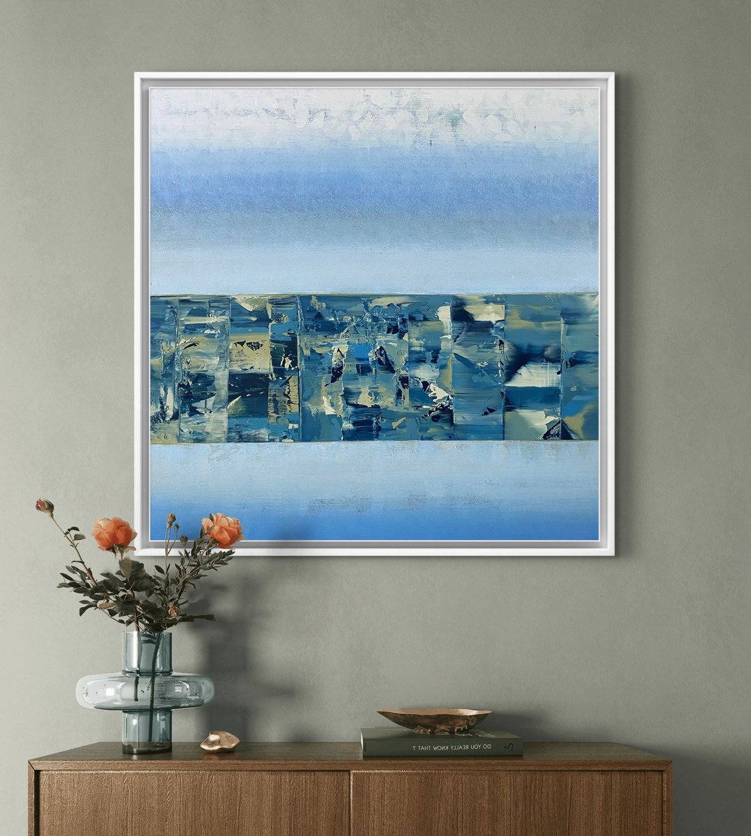 Organic Abstract Painting By Athaang Art, 48 X 48, Echoes Of Calm, Original Artwork