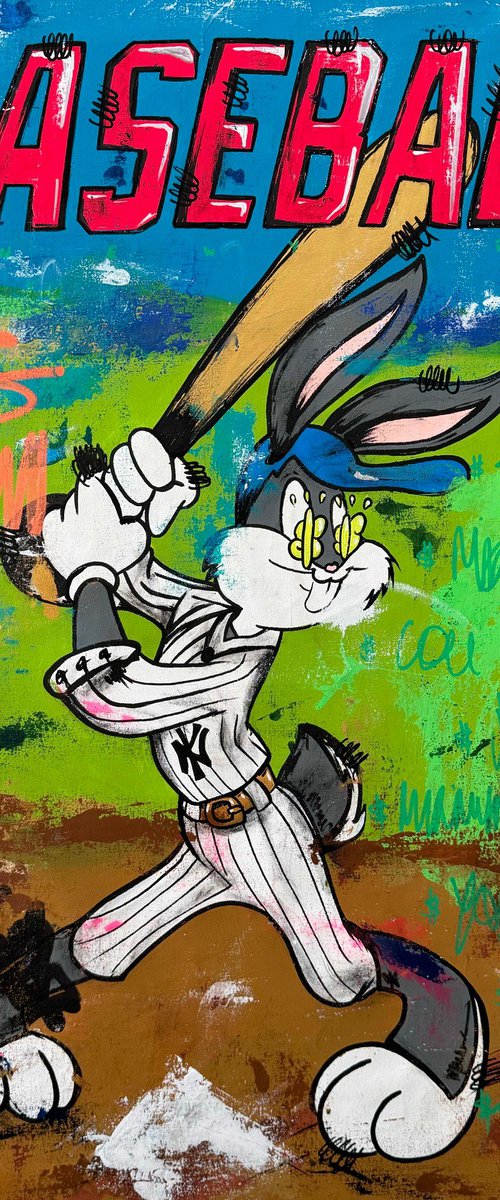 Baseball Bugs Bunny - The Million Home Run by Carlos Pun Art