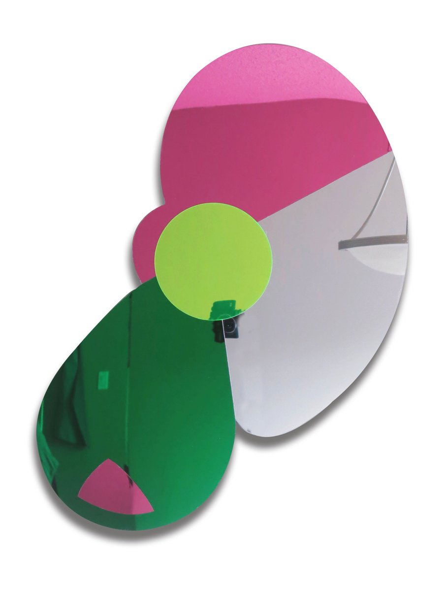 Geometric Abstract Collage By Dong Su, 14 X 26, Serenity In Balance #2, Original Artwork