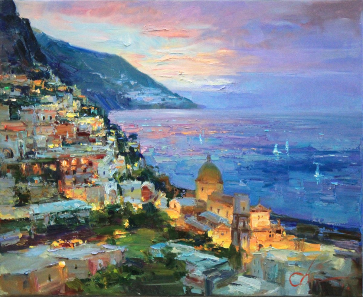 Evening Amalfi Coast by Sergei Chernyakovsky