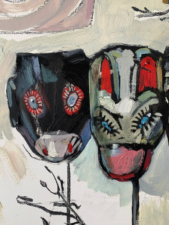 Still life with masks