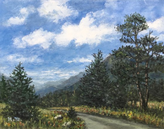 Smokey Mountain Sunshine oil 7X9