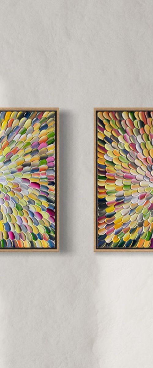Bloom 45 - diptych by Tatiana Georgieva