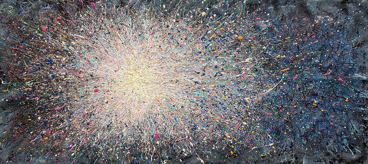 Impressionistic Landscape Painting By Nadiia Antoniuk, 91 X 42", Energy Within - Large Horizontal, Original Artwork