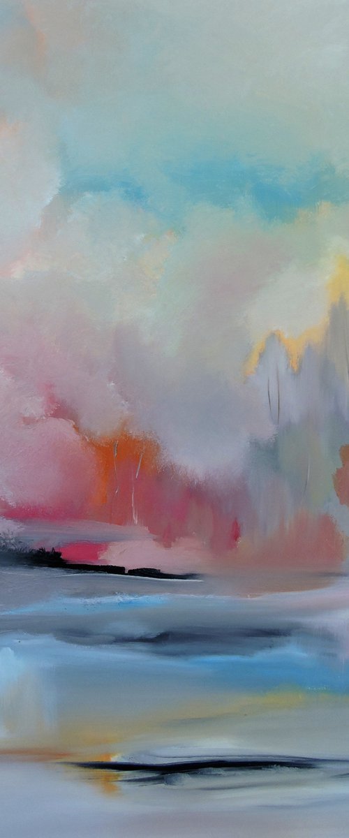 Poetry of the Autumn. Large painting, 30" x 48". Discount code VETA-BARKER-20-98132A by Veta  Barker