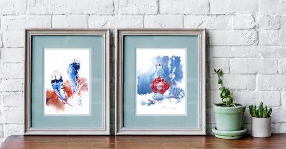 Diptych ‘Cobalt Blue’