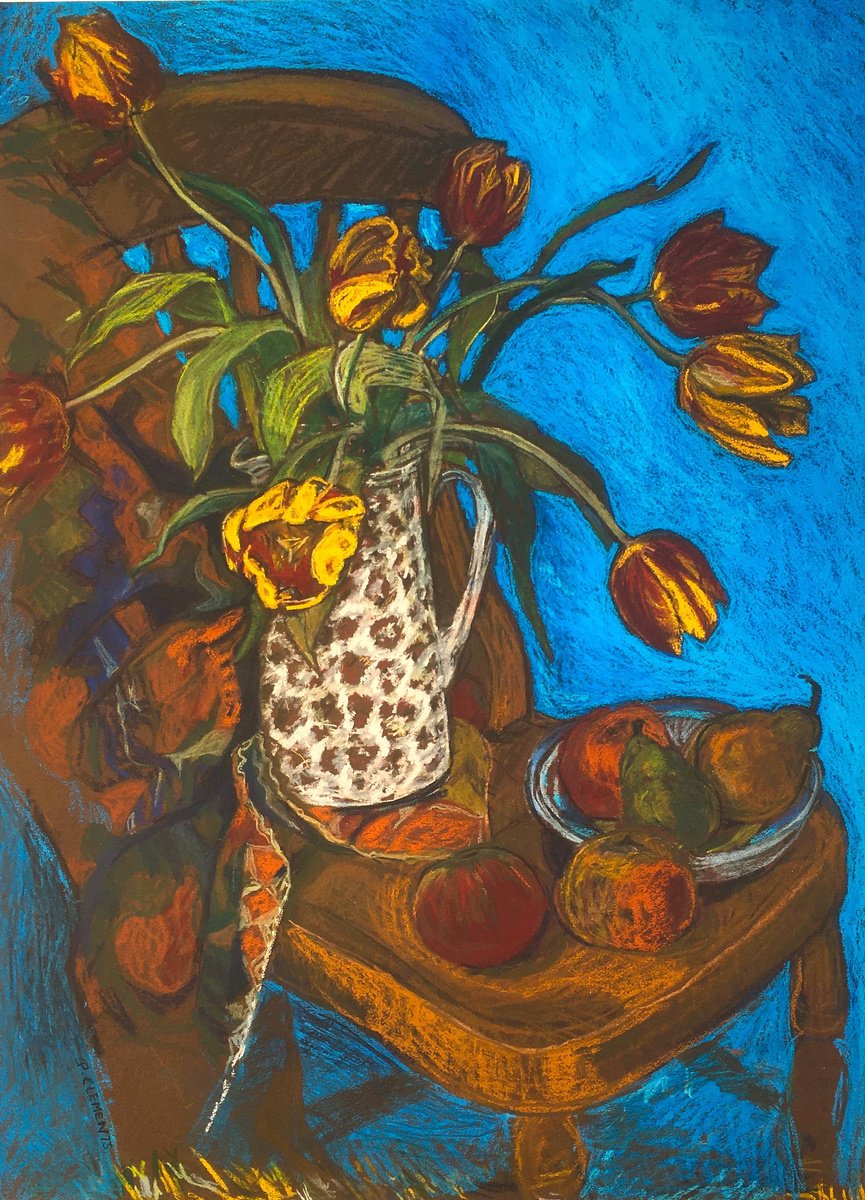 Still life with Kingfisher Blue by Patricia Clements