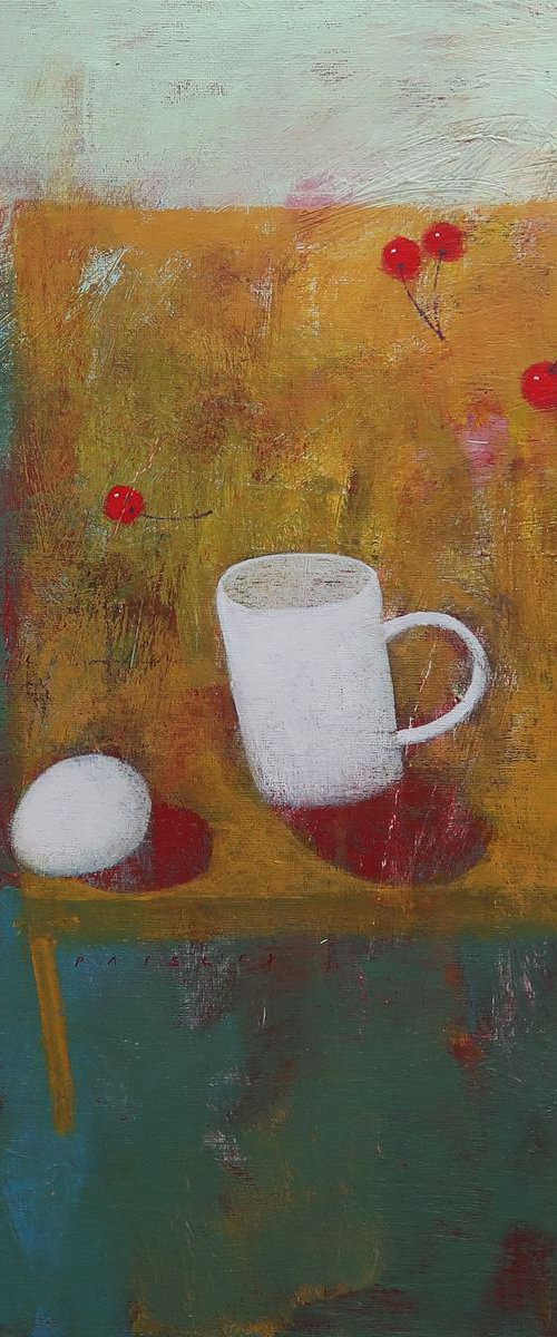Breakfast With Alice: 50x50 cm acrylic on gallery wrapped canvas by Ayna Paisley