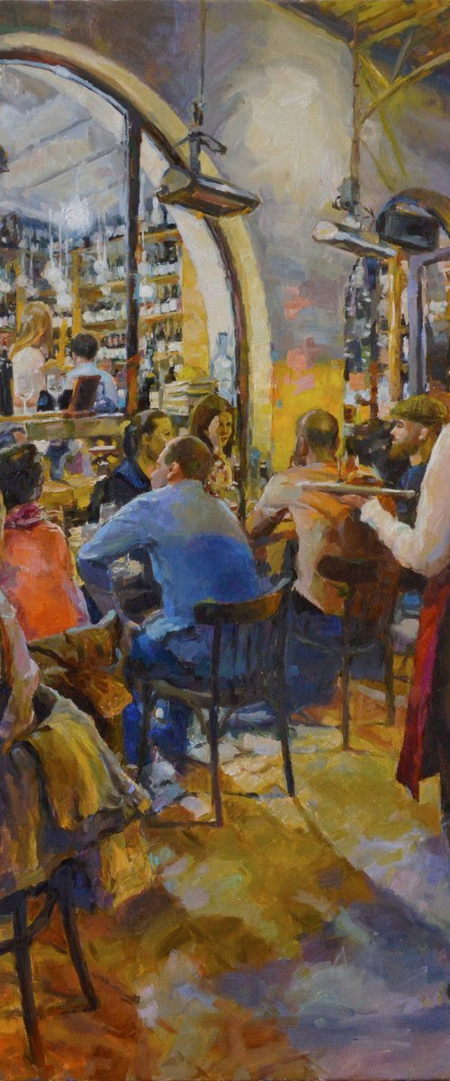 Evening at the Café #2 by Vachagan Manukyan