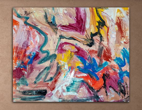 - Tuta Mondo N-7 - Style of Willem de Kooning. Abstract Expressionism Painting