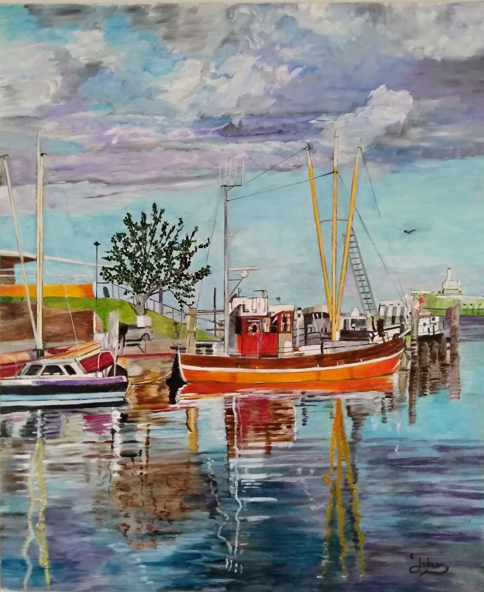 Boats in Brittany by Isabelle Lucas