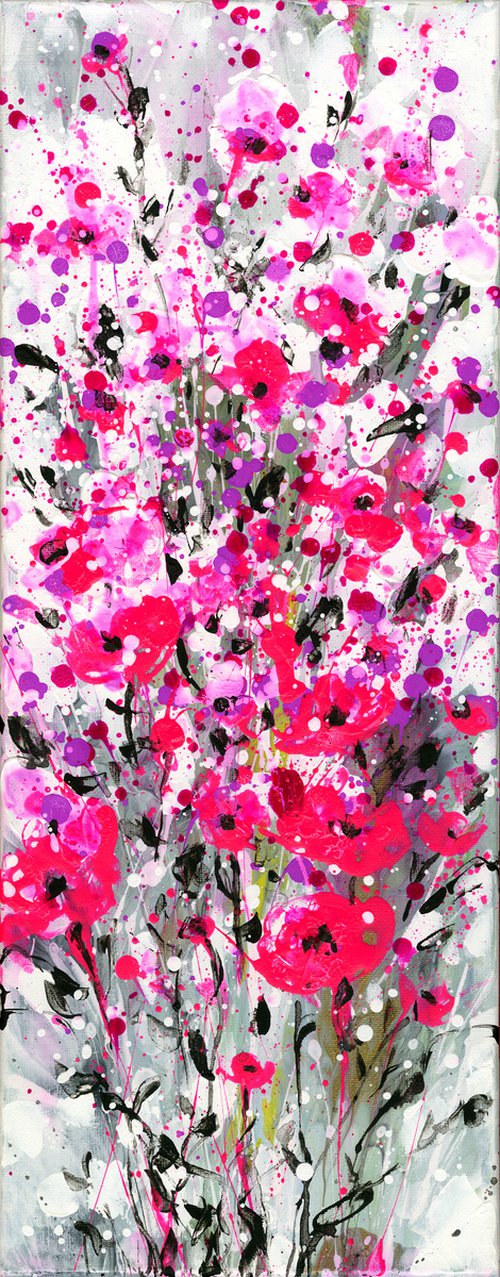 Floral Expression 1 - Flower Painting  by Kathy Morton Stanion by Kathy Morton Stanion