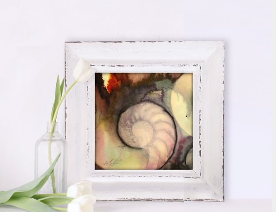 Nature's Tranquility 5 - Abstract Nautilus Shell Painting