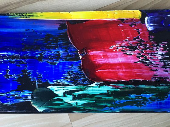 "Integration" - FREE USA SHIPPING + Save As A Series - Original PMS Abstract Triptych Oil Paintings On Wood - 33" x 20"