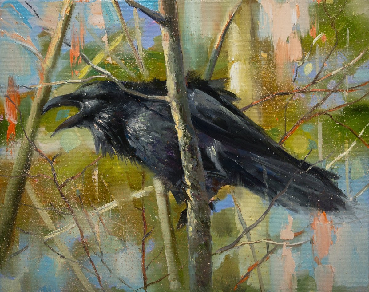 The Crow in the tree by Aleksandr Jerochin