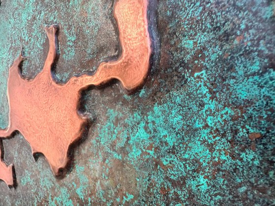 "Strata" Copper Wall Sculpture