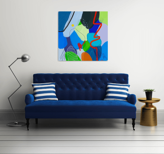 SIMPLE NAVY BLUE LARGE ABSTRACT 202327021