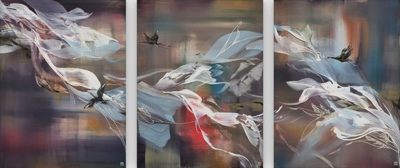 Opaline Grace Triptych