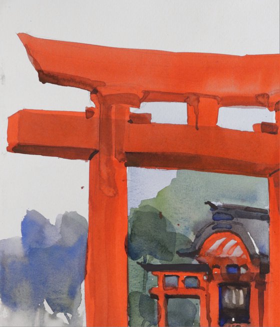 First of the thousand gates at Inari Taisha