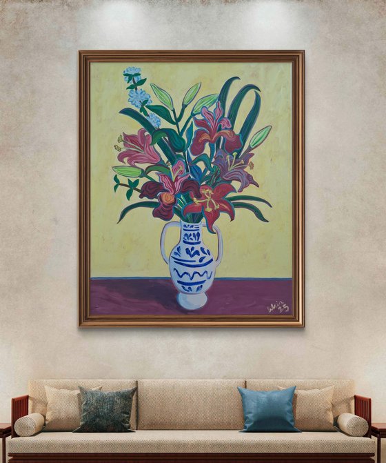 Lillies in a Chinese Vase II