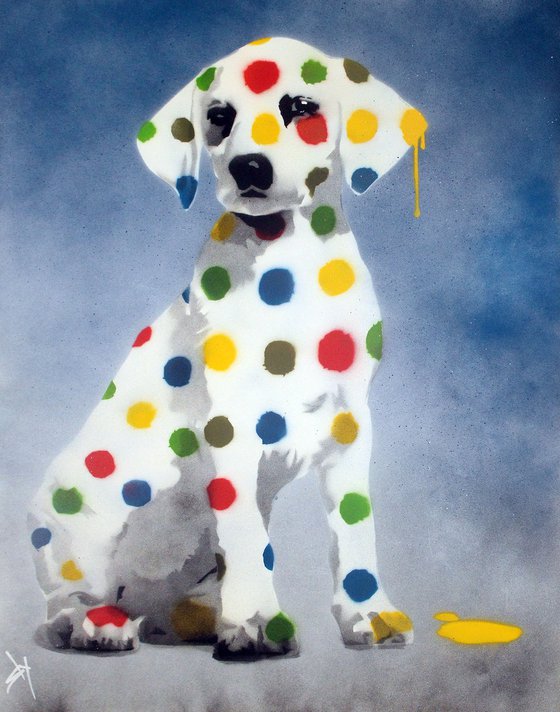 His & her Damien's dotty, spotty, puppy dawgs (on Urboxes) +FREE poem.