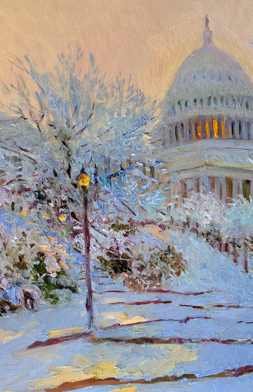 The Capitol Building in Washington DC, Winter Dusk by Suren Nersisyan