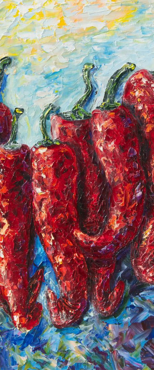 Hot Chili Peppers by Lena Owens at OLena Art