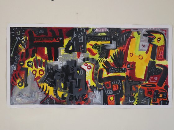 LOVE NATURE  ON FIRE 103x210cm