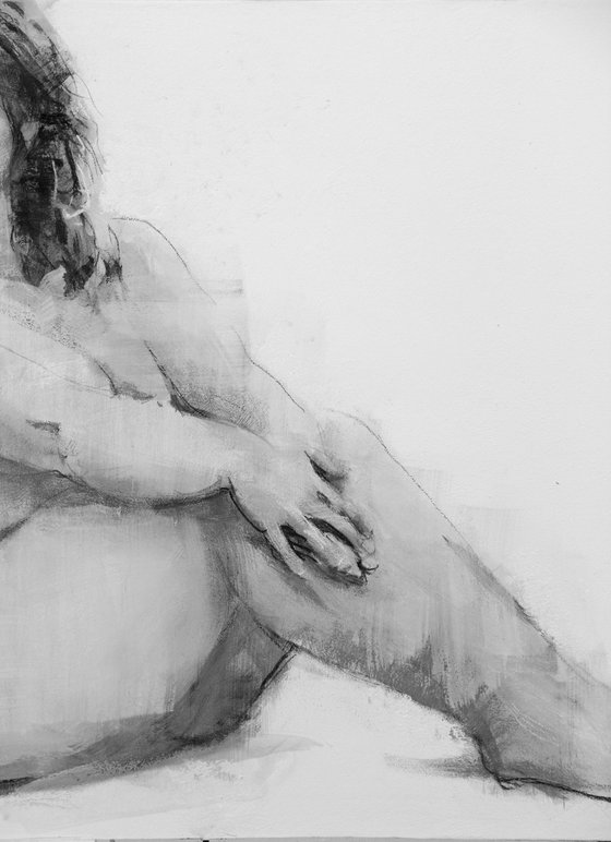 Charcoal drawing on paper "Nude"