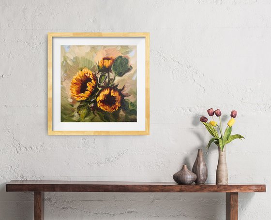 Sunflowers in the garden Painting