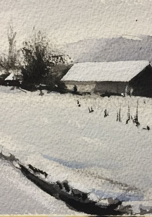 Winter landscape scene (IV) by Tihomir Cirkvencic
