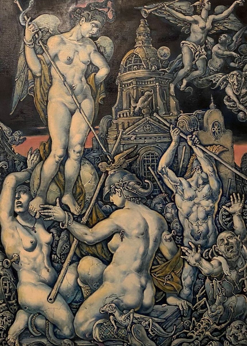 Surrealistic Oil Painting , Destruction By Oleg And Alexander Litvinov, 24 X 33, Artwork For Sale On Artfinder