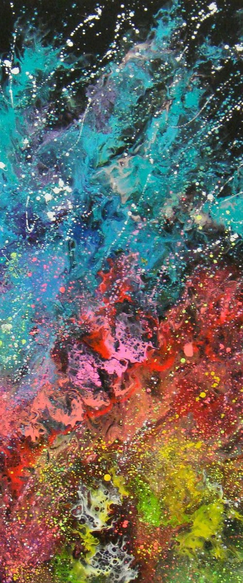 "Colorful Waves" Seascape painting by Irini Karpikioti