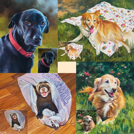 Custom pet portrait from picture