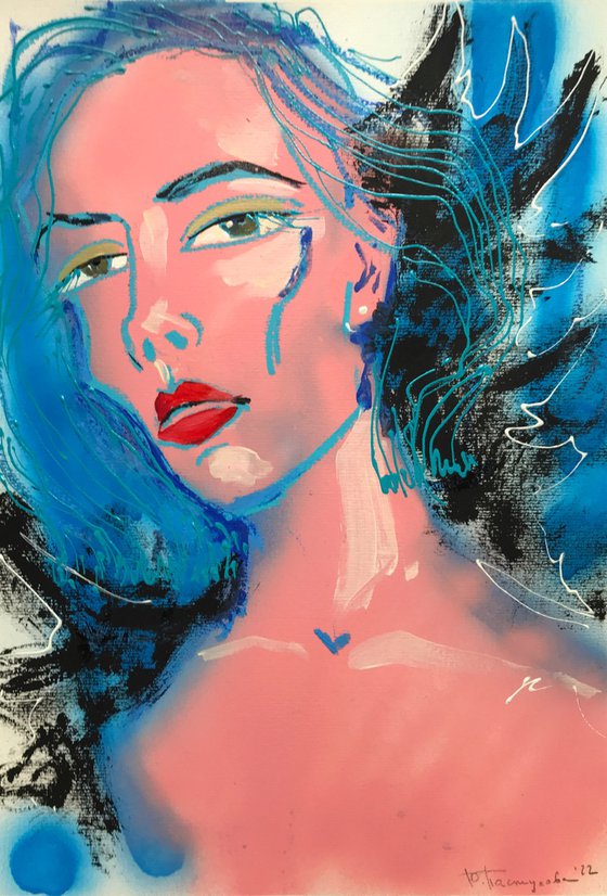 Bat acrylic painting fashion