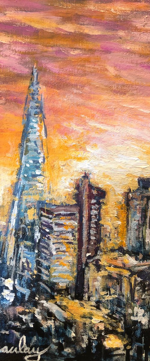 The Shard, sunset skyline by Ewen Macaulay