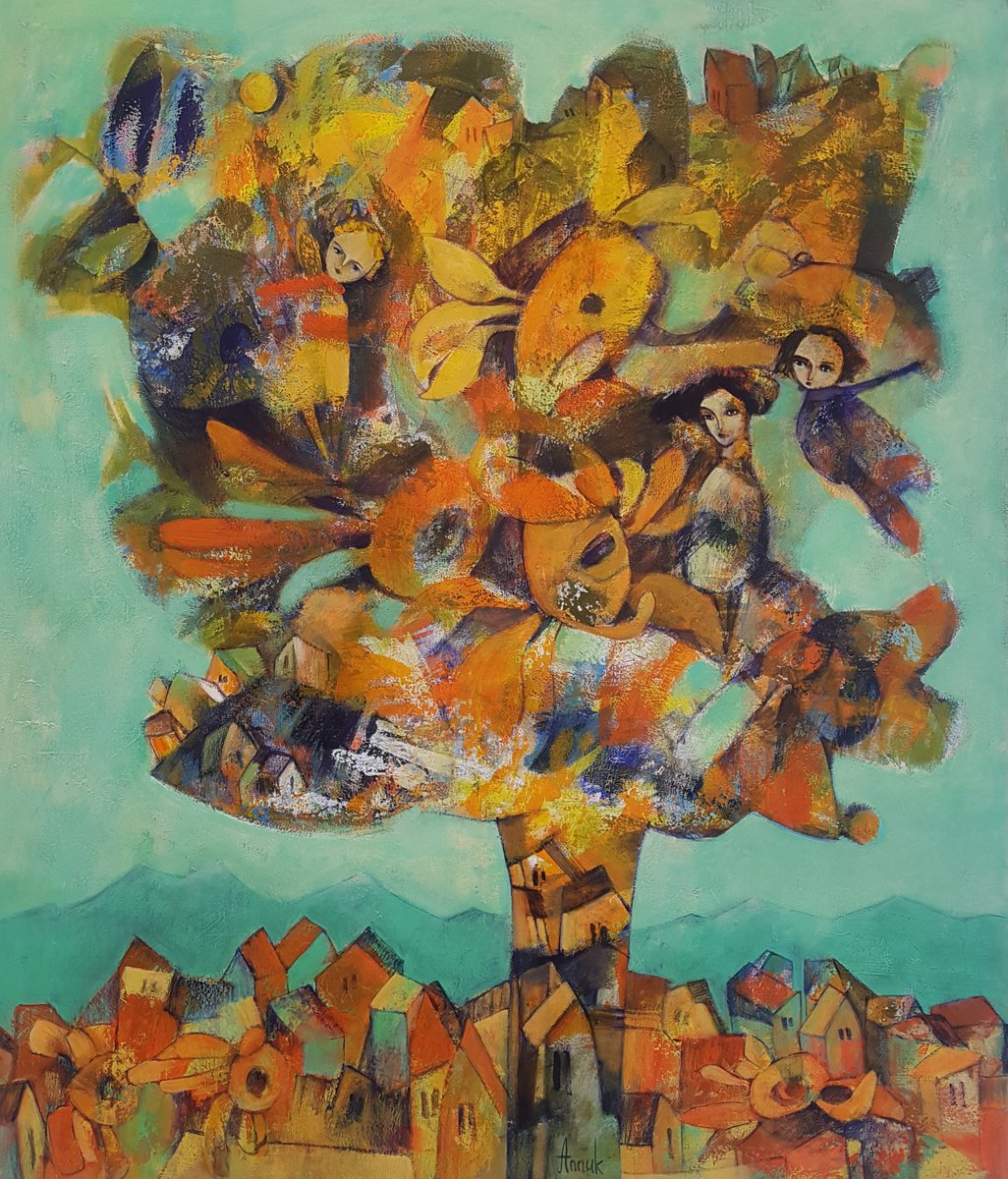 Tree of life - extra large painting by Anna Soghomonyan
