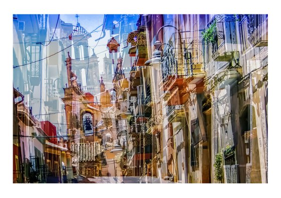 Spanish Streets 17. Abstract Multiple Exposure photography of Traditional Spanish Streets. Limited Edition Print #1/10